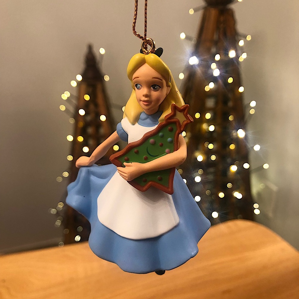 Disney Collectable Christmas Ornament - Alice in Wonderland with Tree Cookie